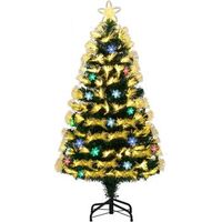 arbol de navidad de fibra optica costway arbol de navidad con luces incorporadas 130 puntas - 120cm