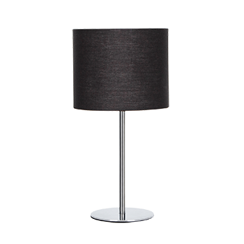 Aigostar - Lámpara de Mesa Clásica, Porlámparas de Casquillo Fino E14, Lámpara Decorativa Clásica con Base de Acero Brillante y Tulipa Negra, Perfecta para Mesa de Noche o Decorar Cualquier Estancia