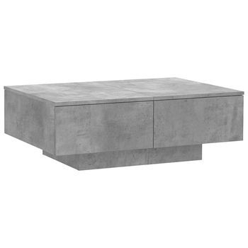 Mesa De Café - Mesa De Centro Madera De Ingeniería Gris Hormigón 90x60x31 Cm