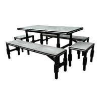 conjunto de exterior compuesto por 1 mesa y 4 bancos articimentos - 160x80x80cm