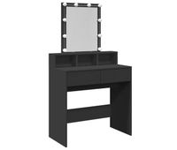 vidaxl tocador con luces led negro 80x41x1445 cm