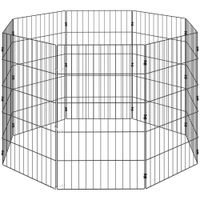 pawhut recinto para perros recinto expandible plegable en metal 50x80 cm negro   aosom espana