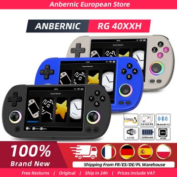Anbernic RG40XX H Consola de videojuegos de 4,0 pulgadas Reproductor de juegos retro 64G Precargado Más de 5000 juegos Sistema portátil Linux de 64 bits RG40XXH