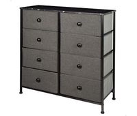 max home comoda negra efecto marmol 8 cajones de tela