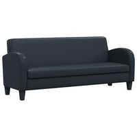 sofa 3 plazas cuero artificial negro 183 x 70 x 76 cm vidaxl