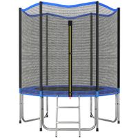 sportnow cama elastica exterior o183 cm trampolin para ninos con red de seguridad escalera y acolchado de muelles azul