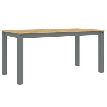 Mesa De Comedor | Mesa De Cena Panama Madera Maciza De Pino Gris 160x80x75 Cm