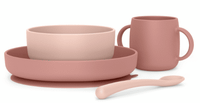 suavinex vajilla de silicona 4 piezas rosa