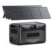 bluetti apex 300 y 2 paneles solares 200w power station 2764wh 4 salidas ca 3840w 7680w pico respaldo hogar y fuera de red