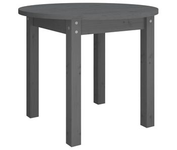 Mesa de café - mesa de centro de madera maciza de pino gris ø 55x45 cm