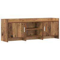 mueble de tv 130 x 33 x 47 cm madera envejecida vidaxl