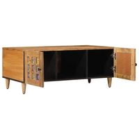 mesa de cafe - mesa de centro - mesa baja natural 100 x 54 x 40 cm madera de mango maciza