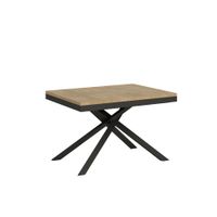 mesa extensible 90x120224 cm efecto madera roble natural