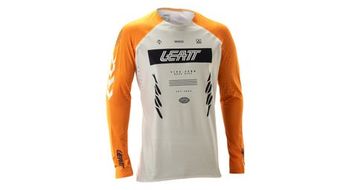Maillot de manga larga leatt gravity 5 0 blanco amarillo  hombre