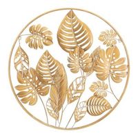 panel decorativo 3d en metal dorado o cm 80x65