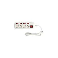 base multiple 4 tomas 4 interruptores cable 15mt 100010003 gsc