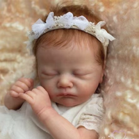 kit de muneca reborn de vinilo de 17 pulgadas charlotte con cuerpo de tela piezas de muneca recien nacida sin terminar molde para muneca bebe