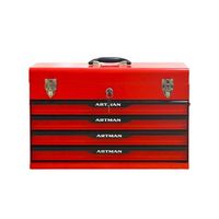 caja de herramientas - organizador para taller - acero - rojo y negro 532x223x345cm