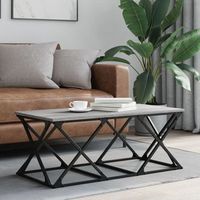 mesa de centromesa auxiliarmesa de cafe madera de ingenieria gris sonoma 100x49x40 cm cfw774299