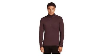 Camiseta interior icebreaker merino 260 tech marron 1 2 cremallera  hombre