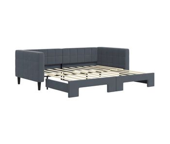 Sofá cama - sofá convertible nido terciopelo gris oscuro 90x190 cm
