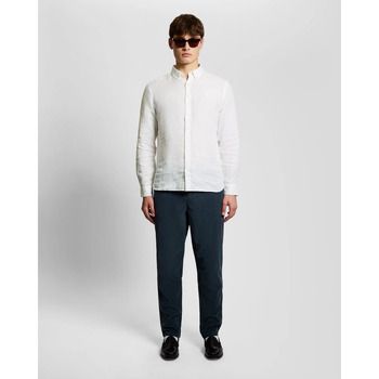 Lyle & Scott Camisa manga larga LW2440V SILK FINISH POPLIN SHIRT-626 WHITE para hombre