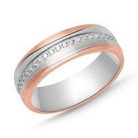 anillo de mujer de plata 925 bicolor con circonita