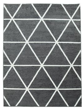 Alfombra moderna Bella antracita 60x100 cm
