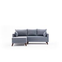 sofa cama rinconera bella soft mini izquierdo azul