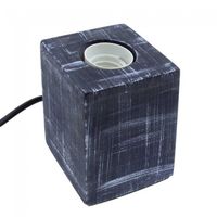base con portalamparas e27 cemento gris oscuro