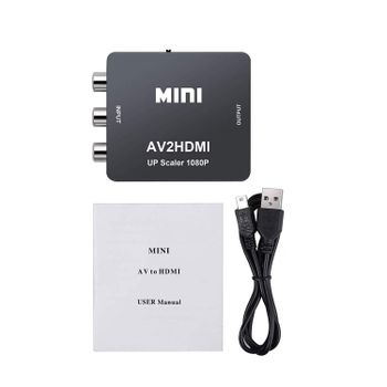 Conversor RCA a HDMI Lolek 1080p 720p NTSC/PAL