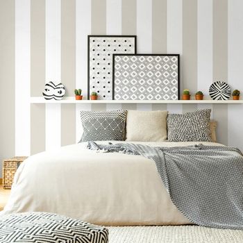Papel pintado autoadhesivo rayas beige 65x260cm