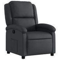 sillon reclinable de cuero autentico negro vidaxl