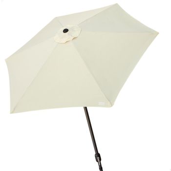 Parasol Hexagonal Mástil Aluminio Ø38 Mm, 270 Cm, Crema