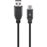 cable usb goobay 55469 usb-c a usb-a 3 m carga rapida negro