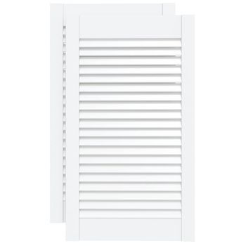 Puerta De Armario Lamas 2 Uds Madera Pino Blanco 69x39,4 Cm Vidaxl