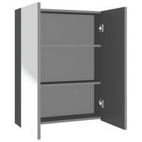 armario de espejo de bano  mueble de bano mdf gris antracita 60x15x75 cm