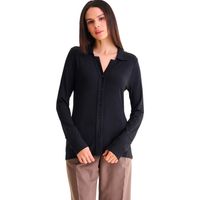lisca blusa camisa de manga larga remi para mujer