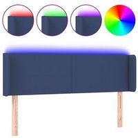 cabecero con led de tela azul 147x16x7888 cm vidaxl