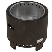 outsunny chimenea de fuego fogon fogata resistente a la intemperie 45x45x42 cm negro  bronce   aosom espana
