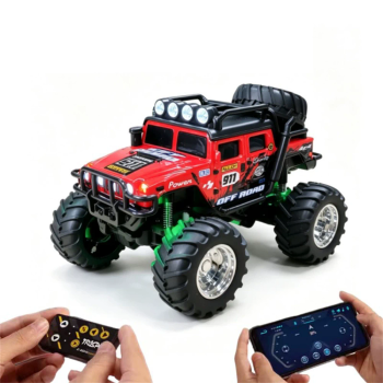 TRASPED HG4-457 RTR 1/64 2.4G RWD Mini H1 Alloy RC Car Off-Road Truck LED Light Three Speed Soporte App Control remoto V