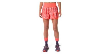 Asics road 2 in 1 all over print shorts 3 5in mujer coral