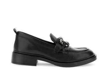 mocasines de piel con accesorio de banda black 36