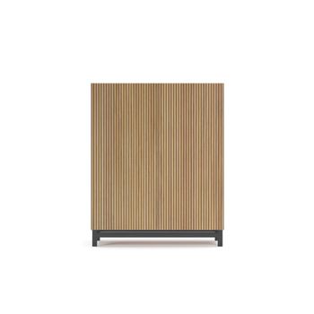 Zapatero melamina roble dorado-impresión vallado patas graf 112x90x27