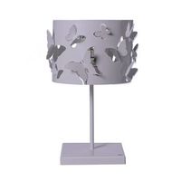 lampara de mesa farfallosa 20x20x372 cm de hierro perforado con mariposas en relieve efecto de luz decorativa casquillo e27 made in italy glicine