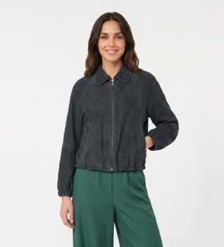 Weekend Max Mara para mujer. 2625446011650 Chaqueta de Cuero Zuppa marino (38), Casual, Piel