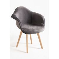 pack 6 sillas belu terciopelo de terciopelo 834843 cm - gris oscuro