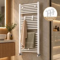 kibath secatoallas radiador circuito calefaccion de 120 cm x 50 cm acabado blanco brillo fabricado en acero
