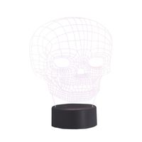 lampara de mesa 3d led calavera 25w