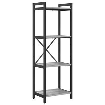 Estantería Gris Sonoma 40 X 30 X 118 Cm Madera Contrachapada